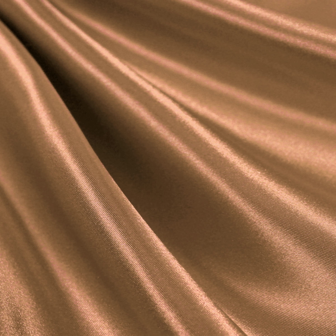 Mocha Cotton Rayon Baronet Satin Fabric image 1 of 1