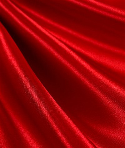 Red Cotton Rayon Baronet Satin Fabric