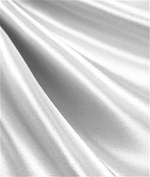 White Cotton Rayon Baronet Satin Fabric