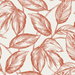 Seabrook Designs Beckett Sketched Leaves Rich Coral Wallpaper