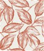 Seabrook Designs Beckett Sketched Leaves Rich Coral Wallpaper