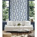 Seabrook Designs Beckett Sketched Leaves Blueberry Hill Wallpaper thumbnail image 2 of 3