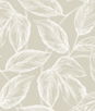 Seabrook Designs Beckett Sketched Leaves Oat Wallpaper