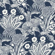 Seabrook Designs Suvi Palm Grove Nautical Blue Wallpaper