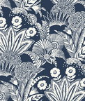 Seabrook Designs Suvi Palm Grove Nautical Blue Wallpaper