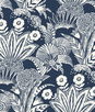Seabrook Designs Suvi Palm Grove Nautical Blue Wallpaper