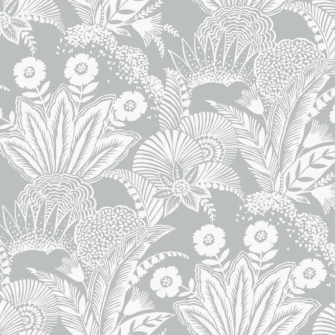 Seabrook Designs Suvi Palm Grove Bluish Gray Wallpaper image 1 of 2