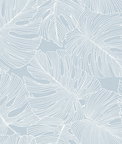 Seabrook Designs Tarra Monstera Leaf Early Sky Wallpaper