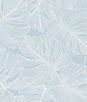 Seabrook Designs Tarra Monstera Leaf Early Sky Wallpaper