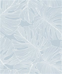 Seabrook Designs Tarra Monstera Leaf Early Sky Wallpaper