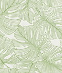 Seabrook Designs Tarra Monstera Leaf Hill Green Wallpaper