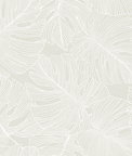Seabrook Designs Tarra Monstera Leaf White Sand Wallpaper