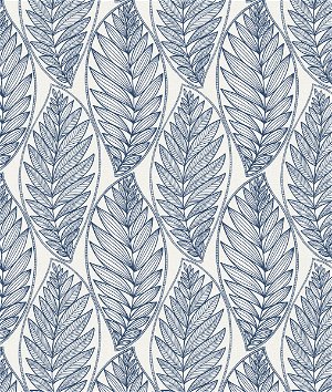 Seabrook Designs Kira Leaf Husk Blue Suede Wallpaper