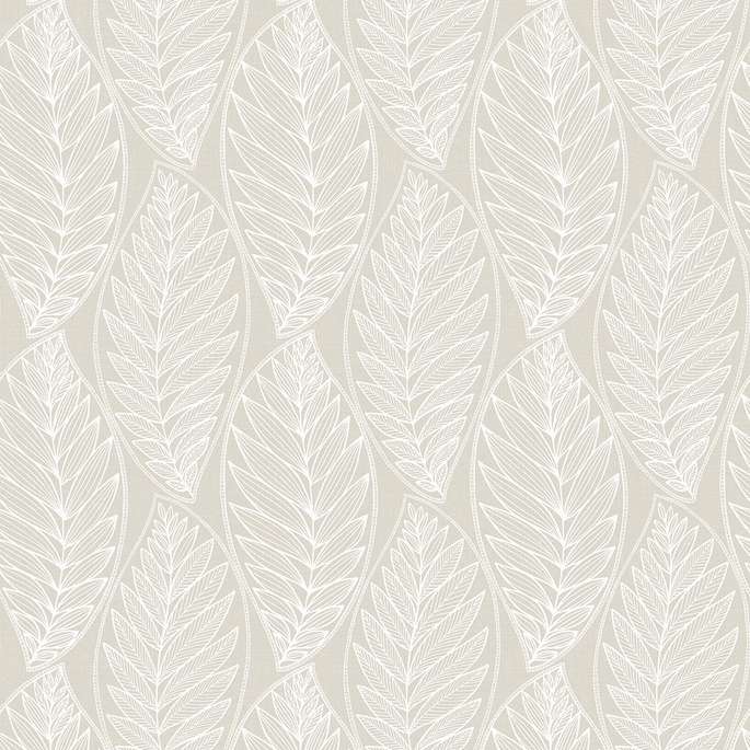 Seabrook Designs Kira Leaf Husk Pebble Wallpaper image 1 of 3