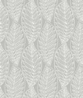 Seabrook Designs Kira Leaf Husk Harbor Grey Wallpaper