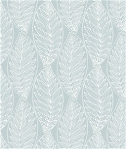 Seabrook Designs Kira Leaf Husk Cape Blue Wallpaper