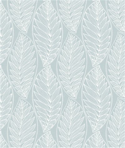 Seabrook Designs Kira Leaf Husk Cape Blue Wallpaper