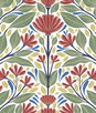 Seabrook Designs Carmela Folk Floral Primaries Wallpaper