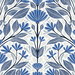 Seabrook Designs Carmela Folk Floral True Blue Wallpaper