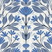 Seabrook Designs Carmela Folk Floral True Blue Wallpaper thumbnail image 1 of 3
