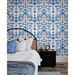 Seabrook Designs Carmela Folk Floral True Blue Wallpaper thumbnail image 2 of 3