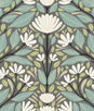 Seabrook Designs Carmela Folk Floral Spirit Grey Wallpaper
