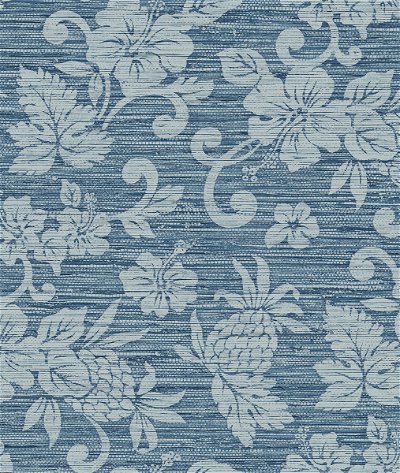 Seabrook Designs Juno Island Floral Bay Blue Wallpaper