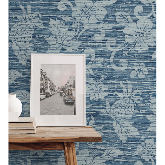 Seabrook Designs Juno Island Floral Bay Blue Wallpaper image 3 of 3