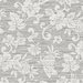 Seabrook Designs Juno Island Floral Half Moon Grey Wallpaper