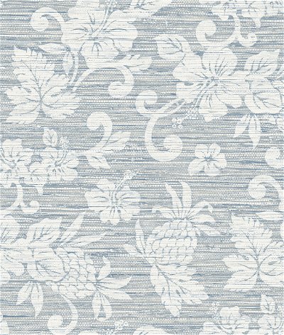Seabrook Designs Juno Island Floral Fantasy Blue Wallpaper
