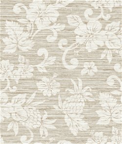 Seabrook Designs Juno Island Floral Balanced Beige Wallpaper