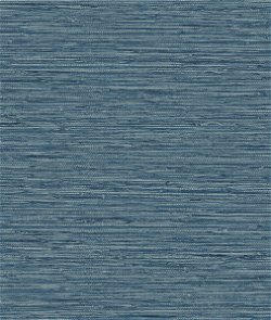 Seabrook Designs Isla Faux Jute Bay Blue Wallpaper