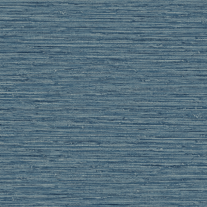 Seabrook Designs Isla Faux Jute Bay Blue Wallpaper image 1 of 3