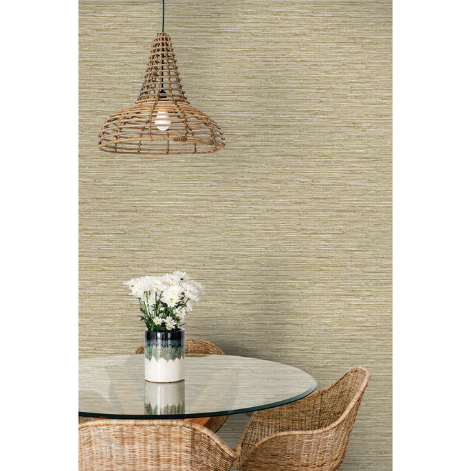 Seabrook Designs Isla Faux Jute Saddle Tan Wallpaper image 2 of 3