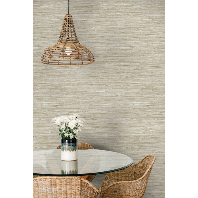 Seabrook Designs Isla Faux Jute Balanced Beige Wallpaper image 2 of 3