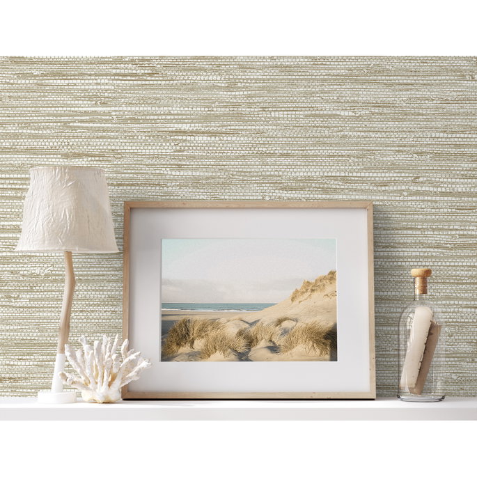 Seabrook Designs Isla Faux Jute Balanced Beige Wallpaper image 3 of 3