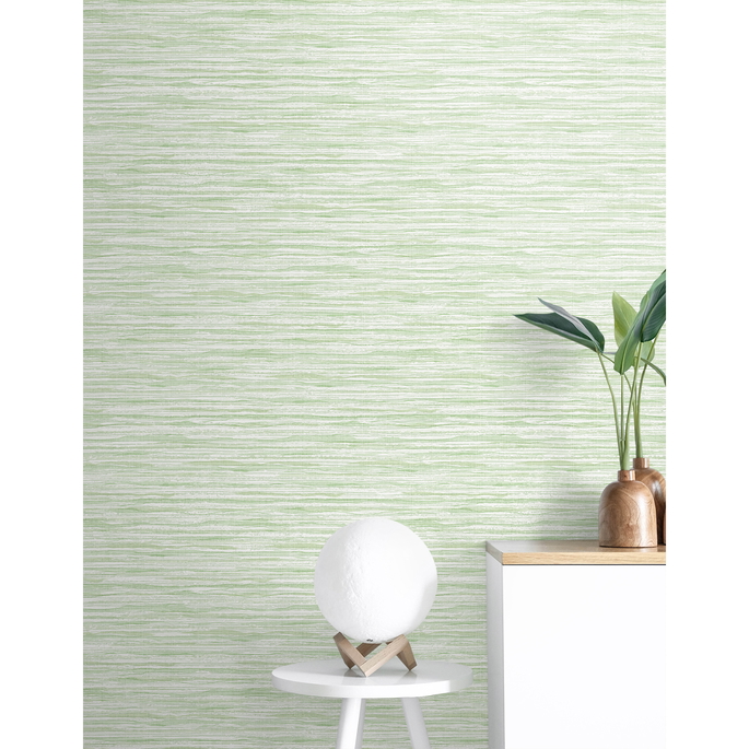 Seabrook Designs Skye Wave Stringcloth Baby Lettuce Wallpaper image 2 of 3