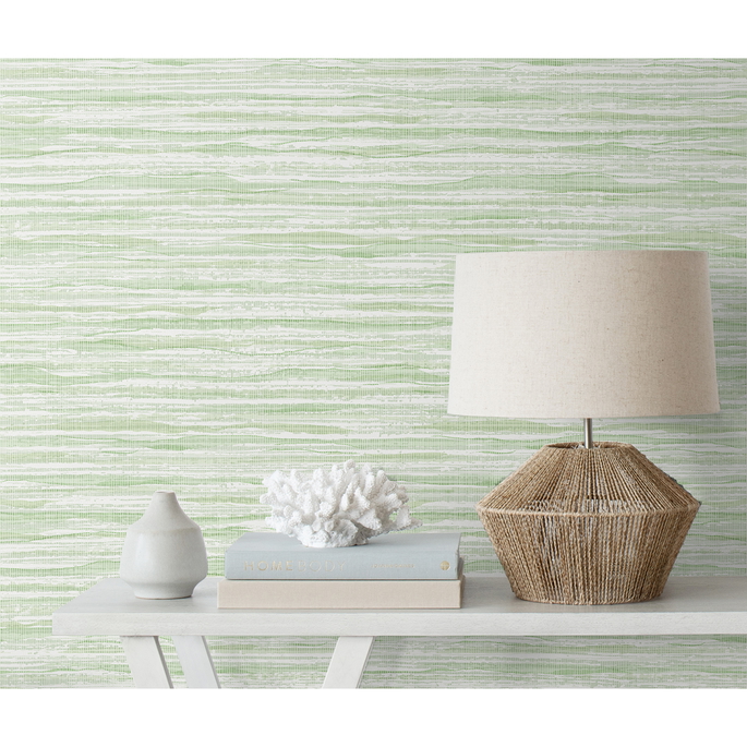 Seabrook Designs Skye Wave Stringcloth Baby Lettuce Wallpaper image 3 of 3