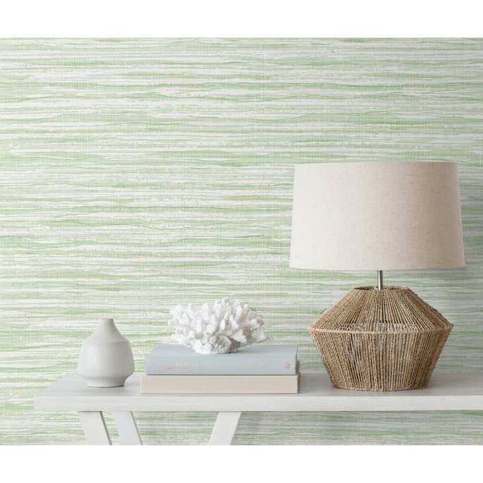 Seabrook Designs Skye Wave Stringcloth Baby Lettuce Wallpaper image 3 of 3