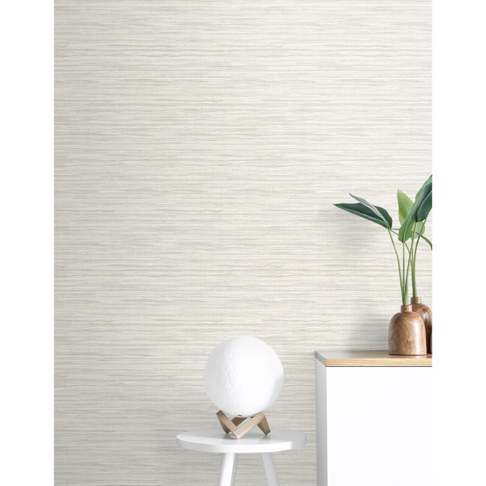 Seabrook Designs Skye Wave Stringcloth Barley White Wallpaper image 3 of 3