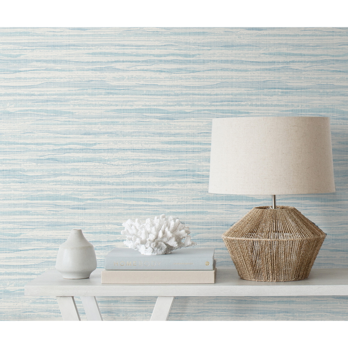 Seabrook Designs Skye Wave Stringcloth Morning Surf Wallpaper image 3 of 3