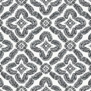Seabrook Designs Talia Botanical Medallion Black & White Wallpaper