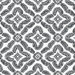Seabrook Designs Talia Botanical Medallion Black & White Wallpaper