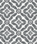 Seabrook Designs Talia Botanical Medallion Black & White Wallpaper