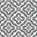 Seabrook Designs Talia Botanical Medallion Black &amp; White Wallpaper thumbnail image 1 of 3