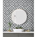Seabrook Designs Talia Botanical Medallion Black &amp; White Wallpaper thumbnail image 3 of 3