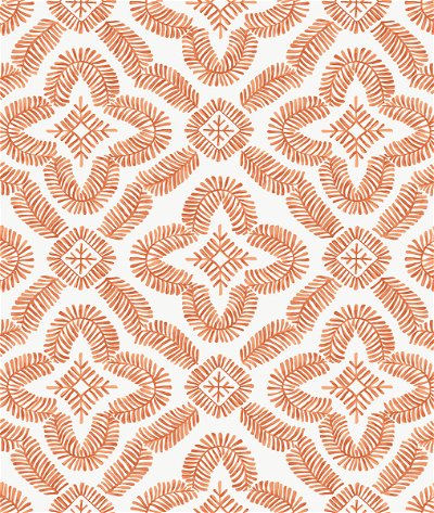 Seabrook Designs Talia Botanical Medallion Salmon Wallpaper