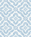 Seabrook Designs Talia Botanical Medallion Breezy Blue Wallpaper