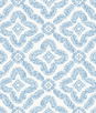 Seabrook Designs Talia Botanical Medallion Breezy Blue Wallpaper