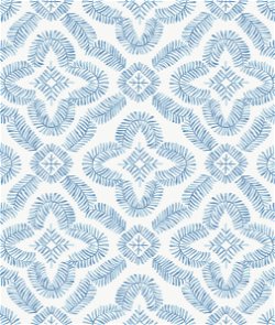 Seabrook Designs Talia Botanical Medallion Breezy Blue Wallpaper